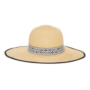 Karl Lagerfeld Women's Adjustable Reader Straw Sun Hat OSFM